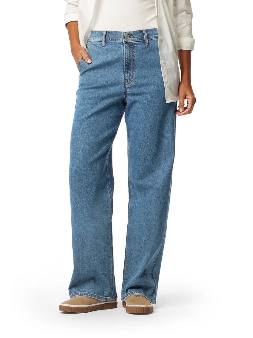Levi’s Strauss Vintage Look High Rise Loose Straight Heritage Jeans Blue Size 8 - Picture 2 of 12